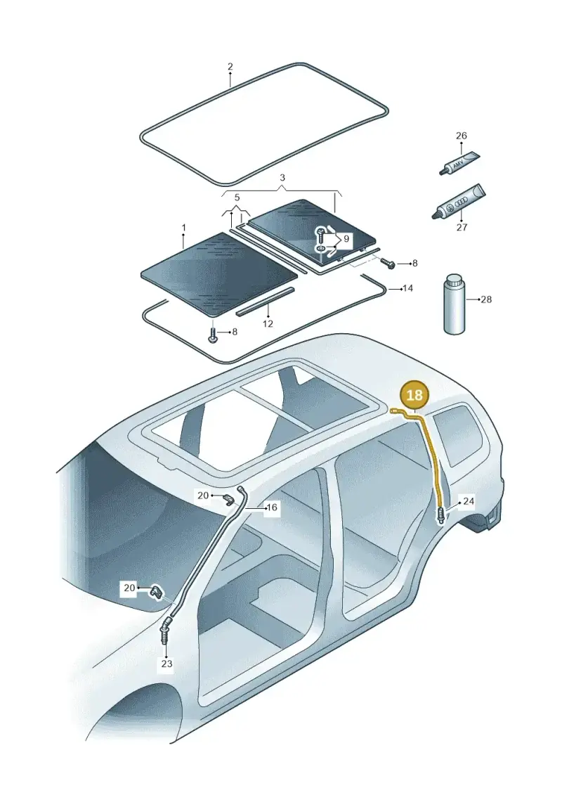 1T0877233A — Volkswagen Touran 2.0 (2010-2015) diagram 694877000, position 18
