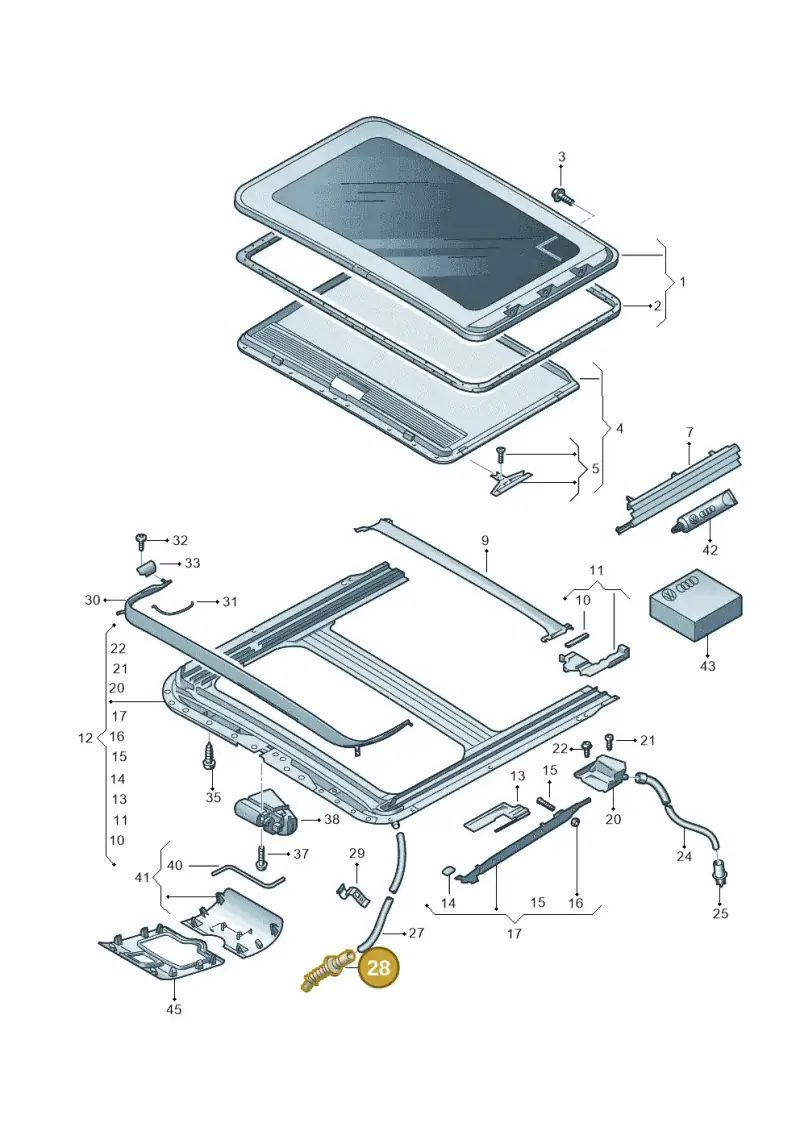 1T0877242B — Volkswagen Magotan 1.4 (2011-2012) diagram 409877000, position 28