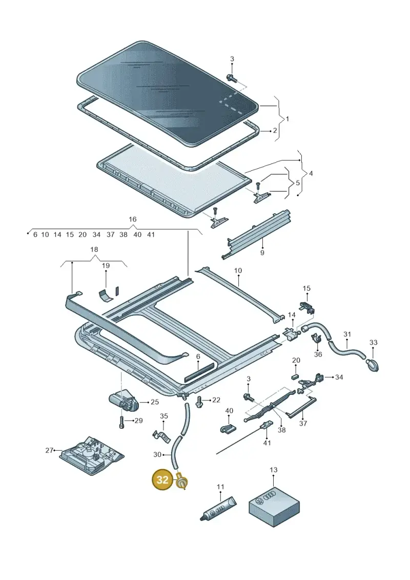 1T0877242B — Volkswagen New Passat (2015-2022) diagram 691877000, position 32