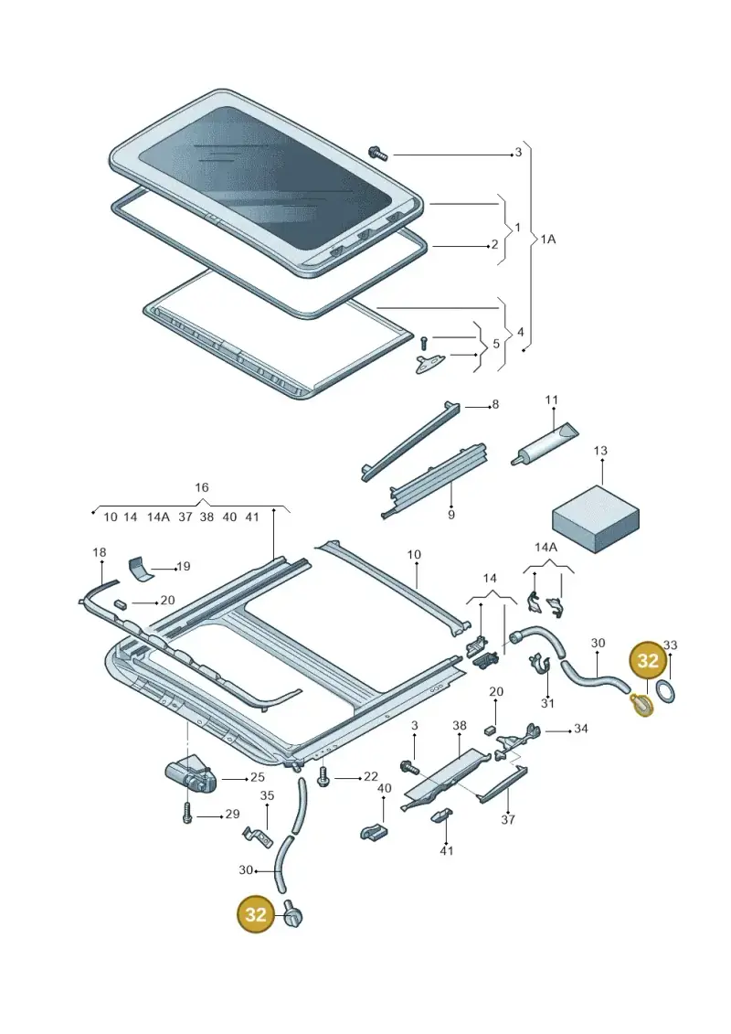 1T0877242B — Volkswagen New Passat (2011-2019) diagram 714877000, position 32