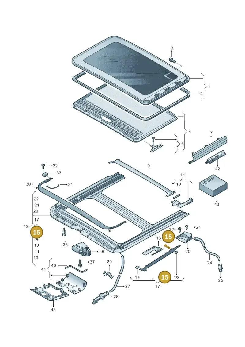 1T0877493 — Volkswagen Passat saloon (2010-2015) diagram 409877000, position 15