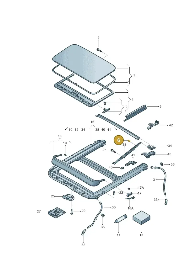 1T0877493 — Volkswagen Jetta 2.0 (2015-2015) diagram 880877000, position 6