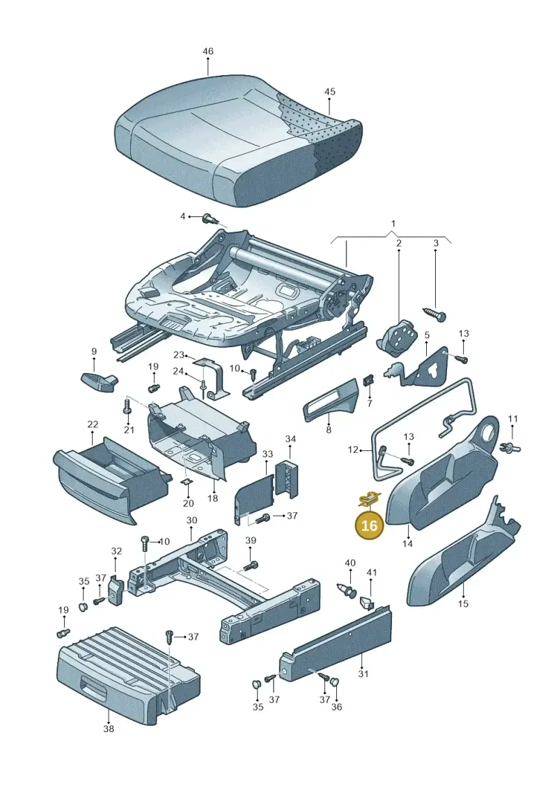 1T0881621 — Volkswagen TOURAN (SVW)       "CN"04> (2004-) diagram 409881000, position 16