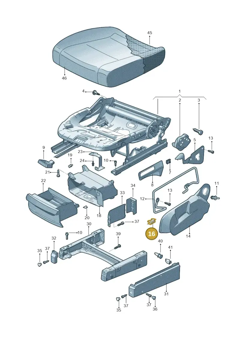 1T0881621 — Volkswagen TOURAN (SVW)       "CN"04> (2004-) diagram 446881050, position 16