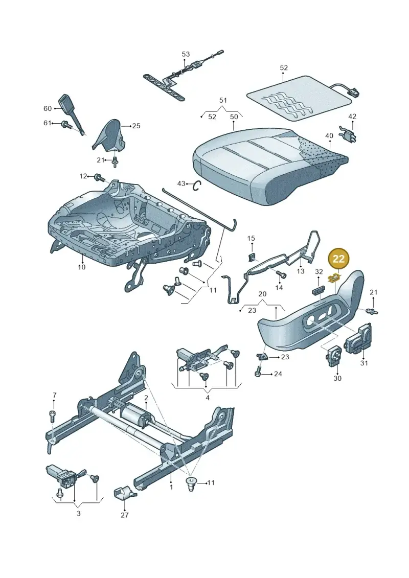 1T0881621A — Volkswagen Sharan BlueMotion (2015-2022) diagram 689881100, position 22