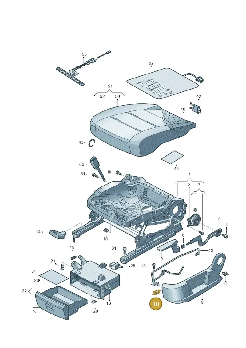 1T0881621A — Volkswagen Tiguan 4Motion (2011-2018) diagram 719881000, position 10
