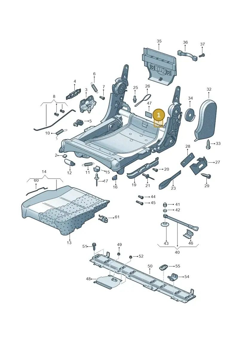 1T0883107K — Volkswagen Touran 2.0 (2010-2015) diagram 694883200, position 1