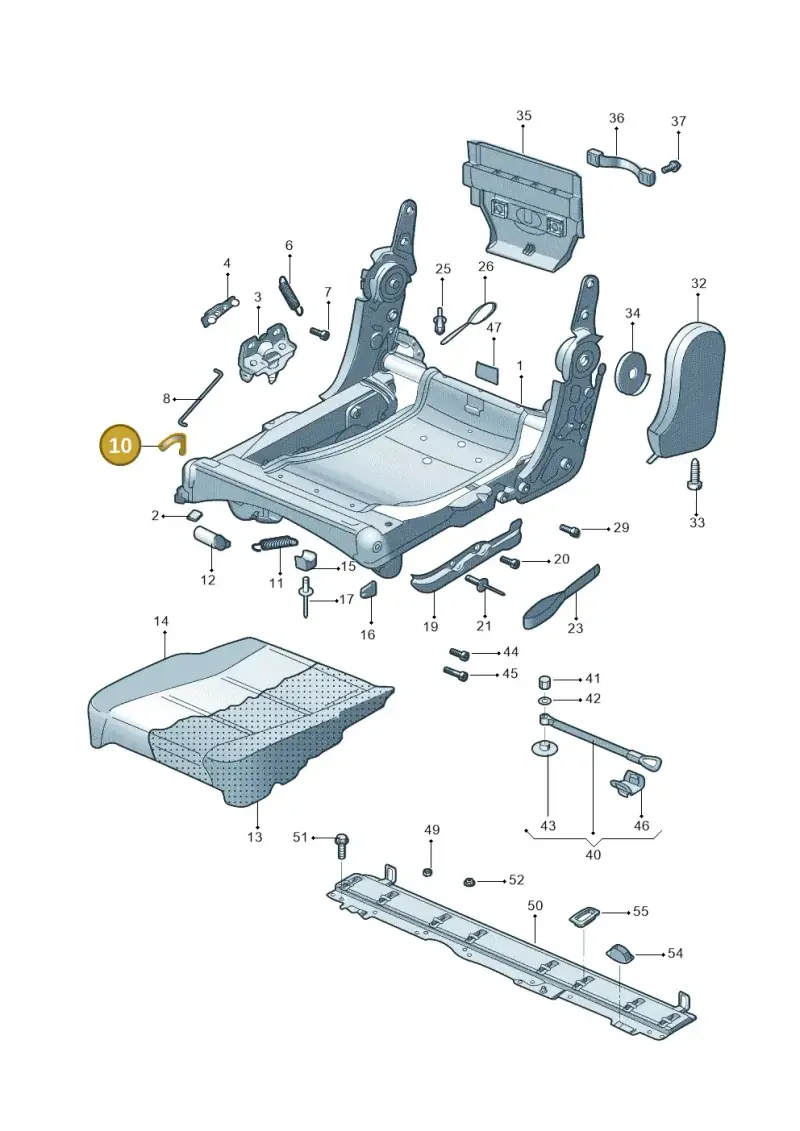 1T0883172A — Volkswagen TOURAN (SVW)       "CN"04> (2004-) diagram 446883250, position 10