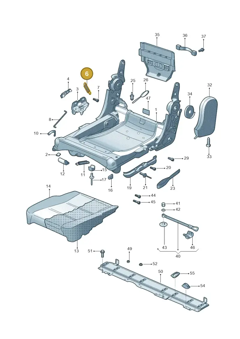 1T0883259 — Volkswagen TOURAN (SVW)       "CN"04> (2004-) diagram 446883250, position 6