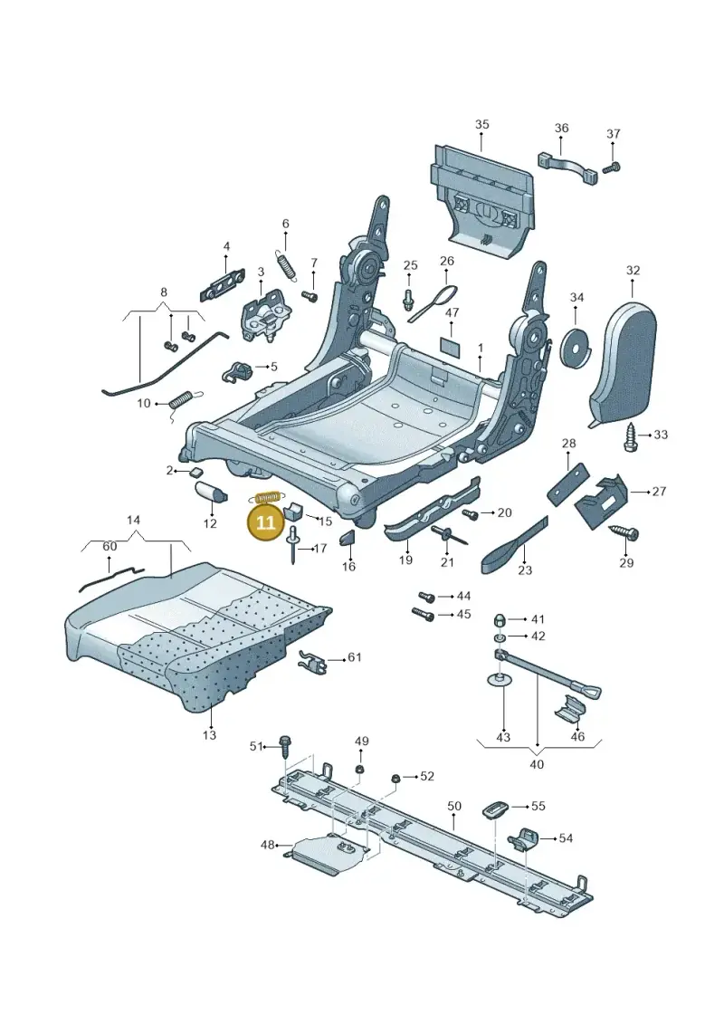 1T0883271 — Volkswagen Touran 2.0 (2010-2015) diagram 694883200, position 11