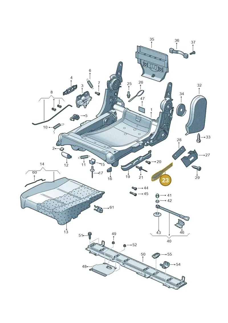 1T0883329APE8 — Volkswagen Touran 2.0 (2010-2015) diagram 694883200, position 23