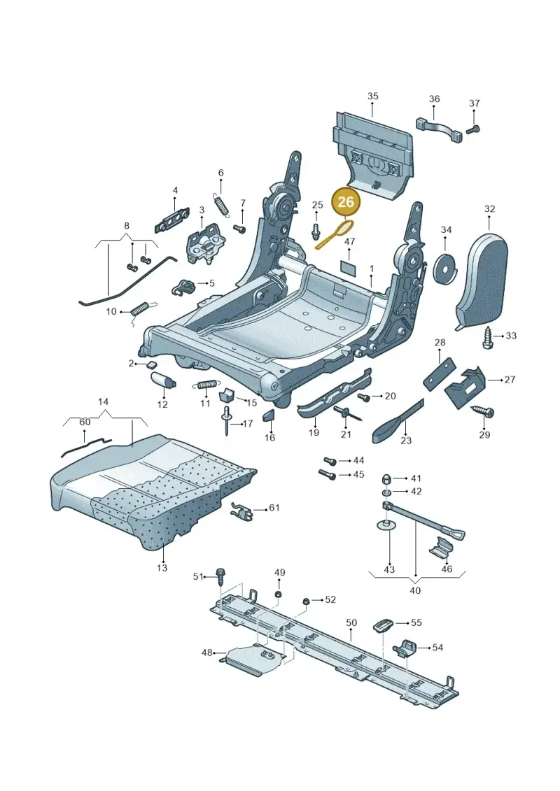 1T0883330C8AW — Volkswagen Touran 2.0 (2010-2015) diagram 694883200, position 26