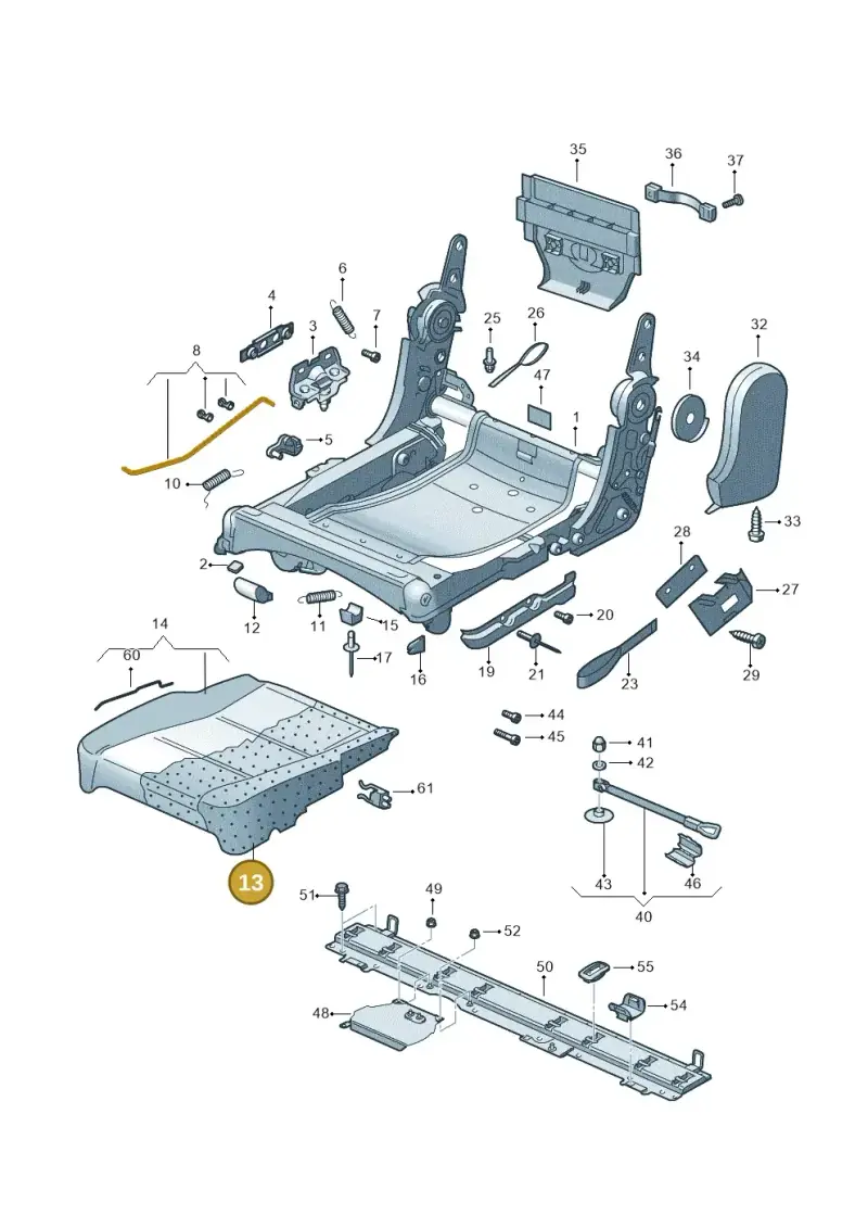 1T0883375K — Volkswagen Touran 2.0 (2010-2015) diagram 694883200, position 13