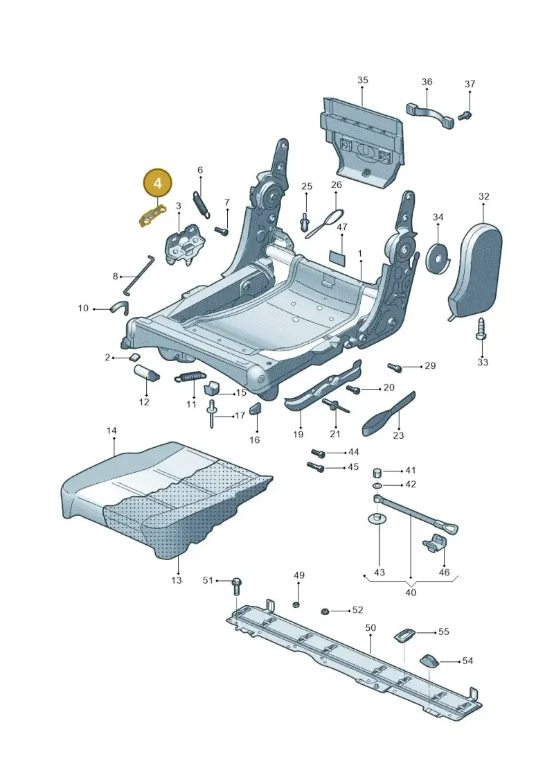 1T0883619A — Volkswagen TOURAN (SVW)       "CN"04> (2004-) diagram 446883250, position 4