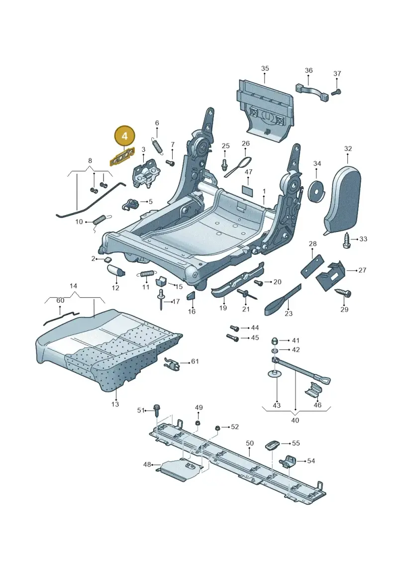 1T0883619 — Volkswagen Touran 2.0 (2010-2015) diagram 694883200, position 4