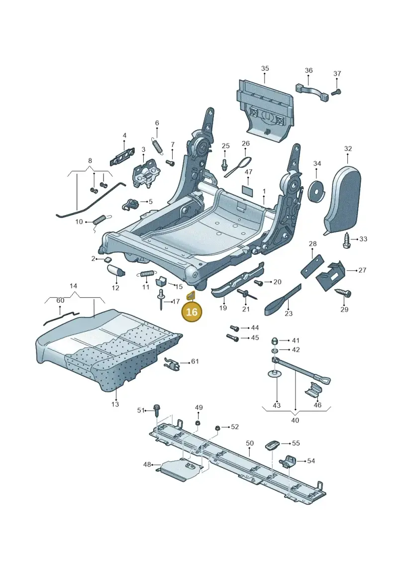 1T0883655A — Volkswagen Touran 2.0 (2010-2015) diagram 694883200, position 16