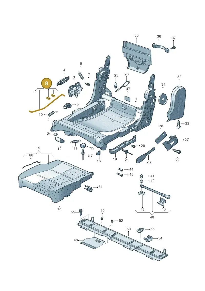1T0883683A — Volkswagen Touran 2.0 (2010-2015) diagram 694883200, position 8