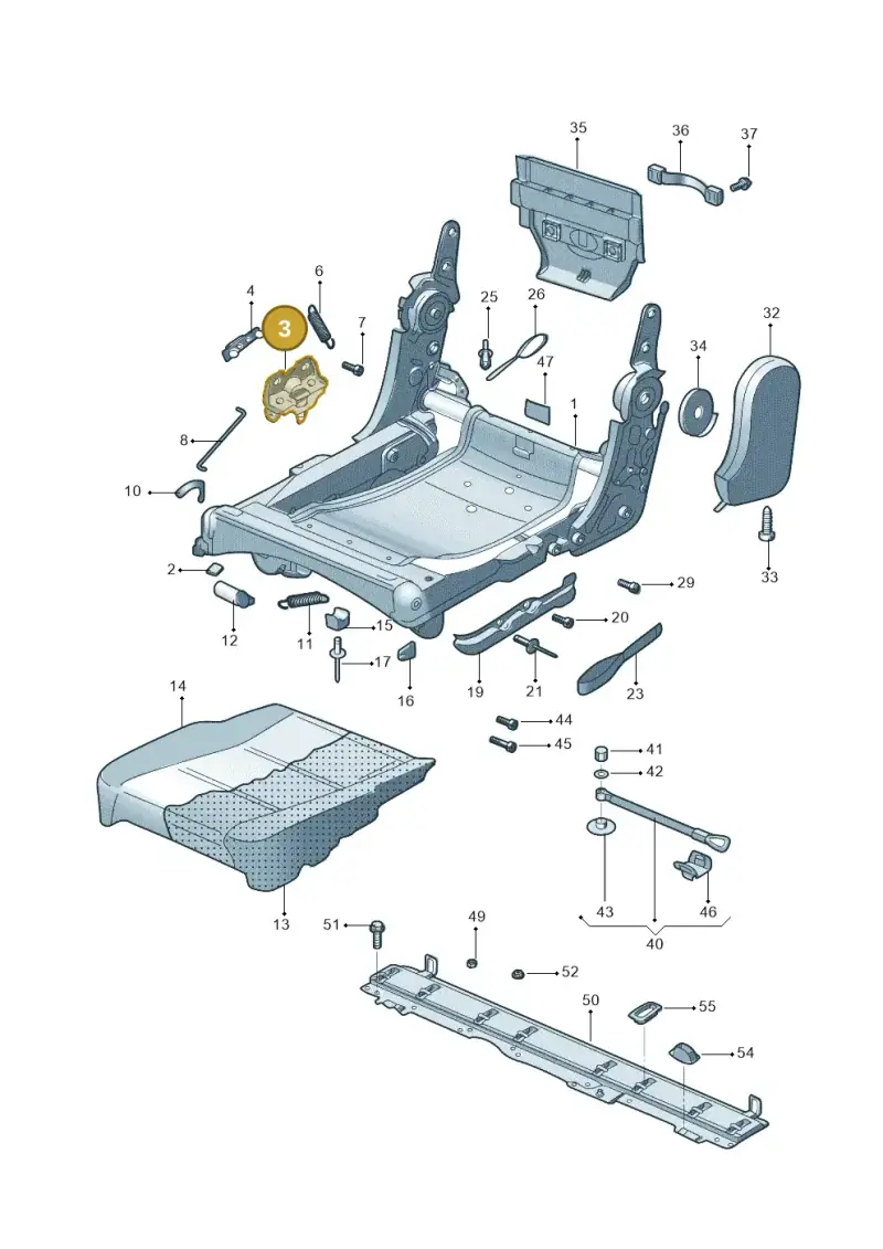 1T0883809A — Volkswagen TOURAN (SVW)       "CN"04> (2004-) diagram 446883250, position 3