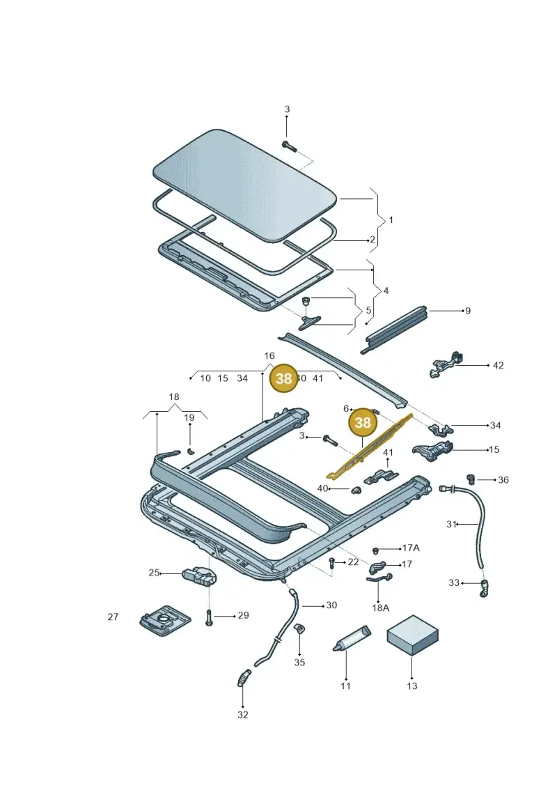 1T0898481 — Volkswagen Jetta 2.0 (2015-2015) diagram 880877000, position 38