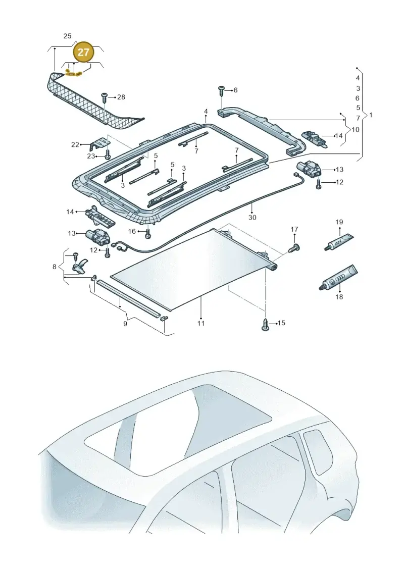 1T0898671 — Volkswagen Sharan BlueMotion (2015-2022) diagram 634877100, position 27