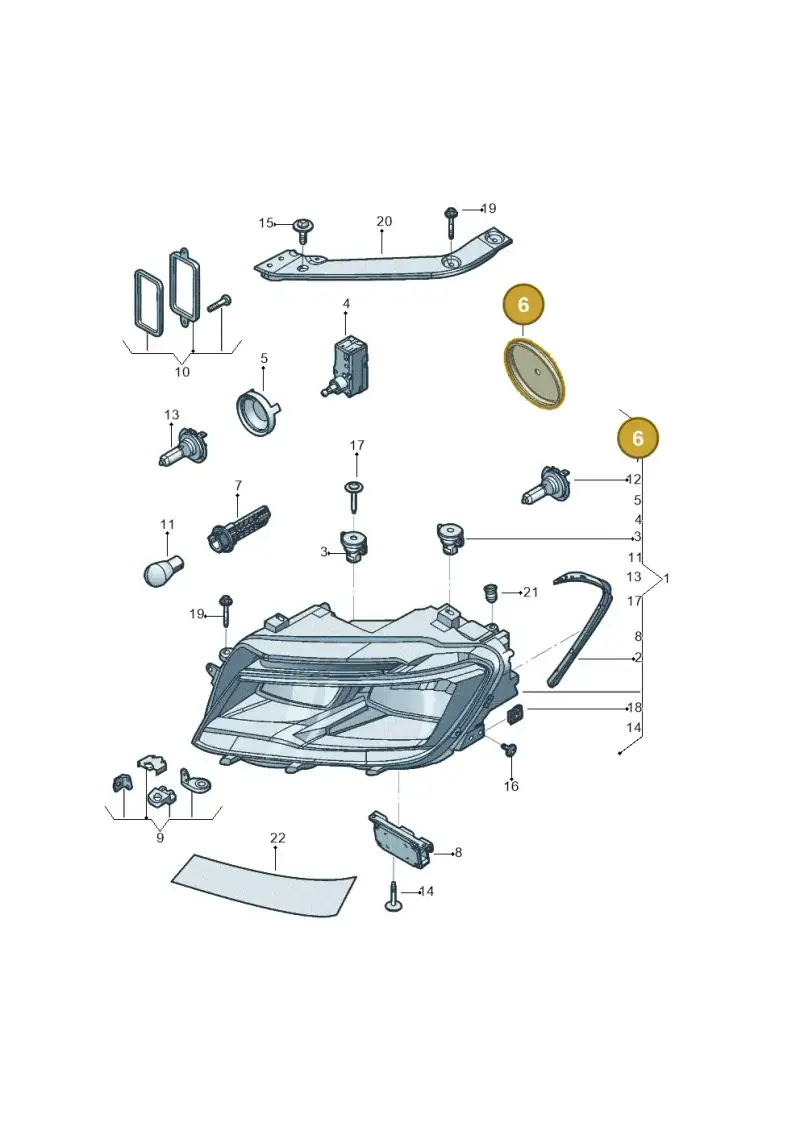 1T0941607D — Volkswagen Tiguan 2.0 4Motion (2017-2024) diagram 833941000, position 6