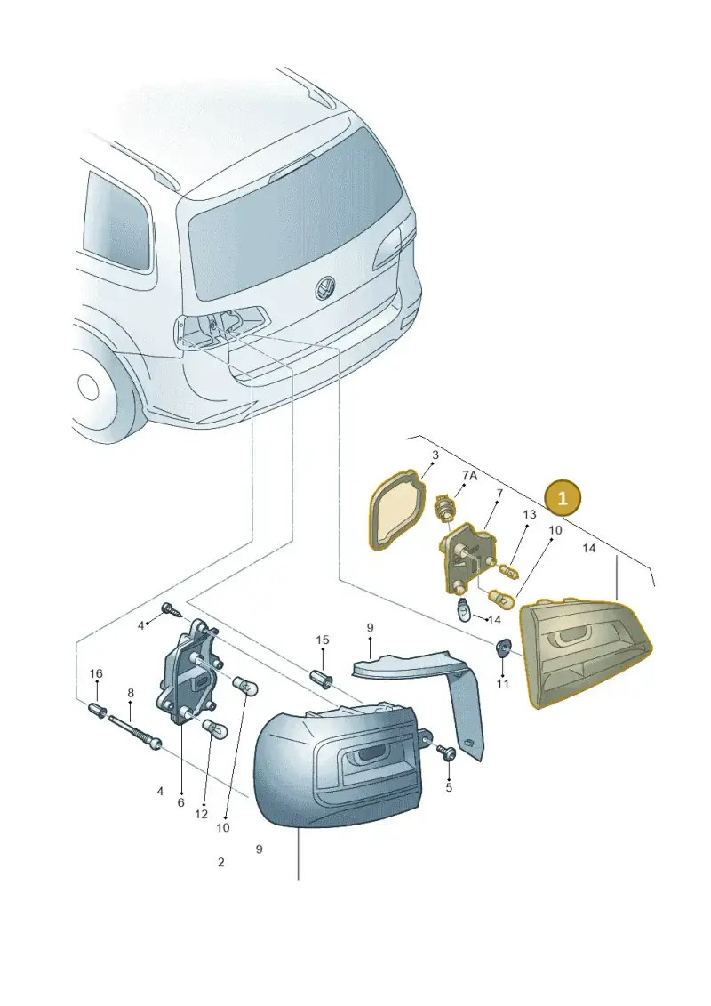 1T0945094A — Volkswagen Touran 2.0 (2010-2015) diagram 694945000, position 1