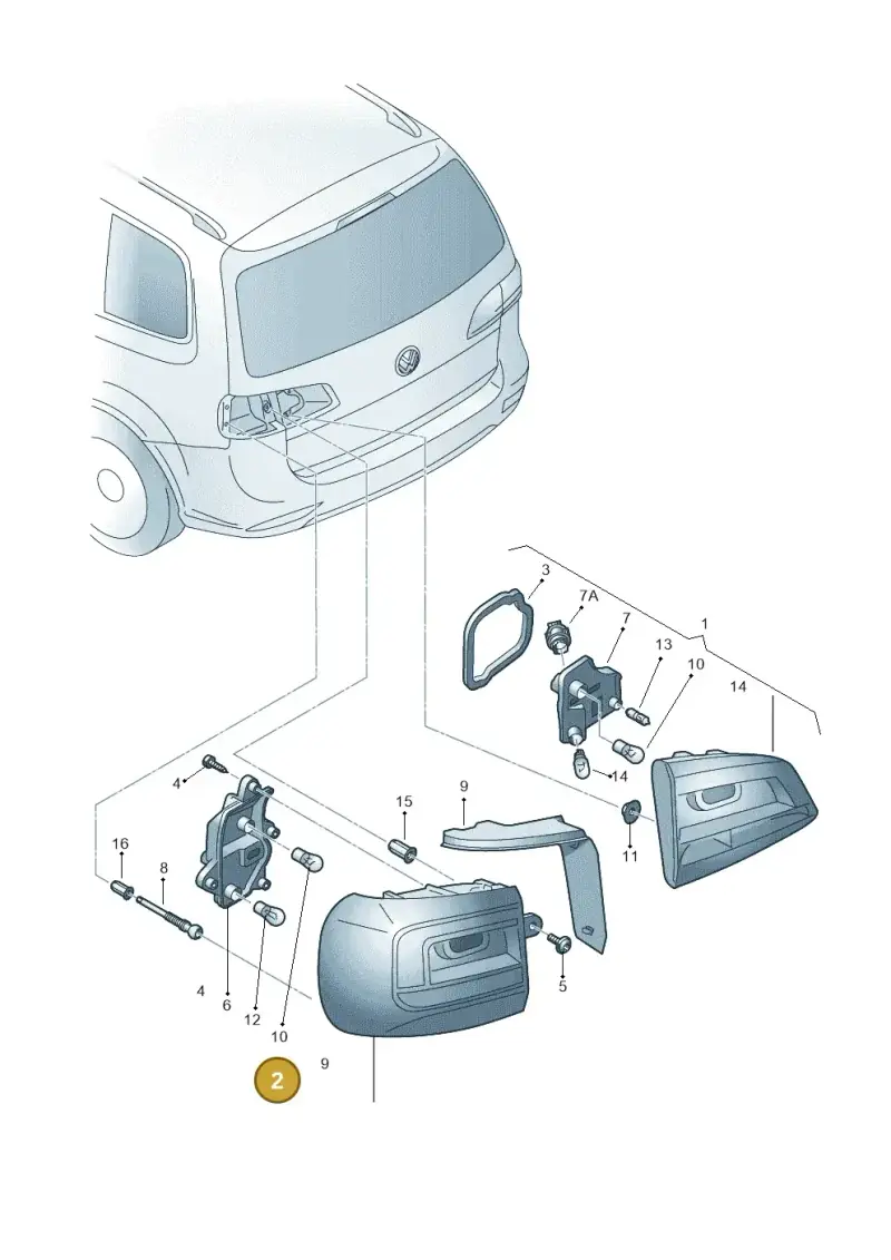 1T0945096R — Volkswagen Touran 2.0 (2010-2015) diagram 694945000, position 2