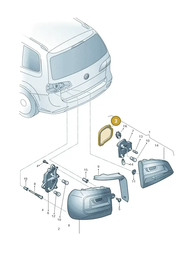 1T0945191 — Volkswagen Touran 2.0 (2010-2015) diagram 694945000, position 3