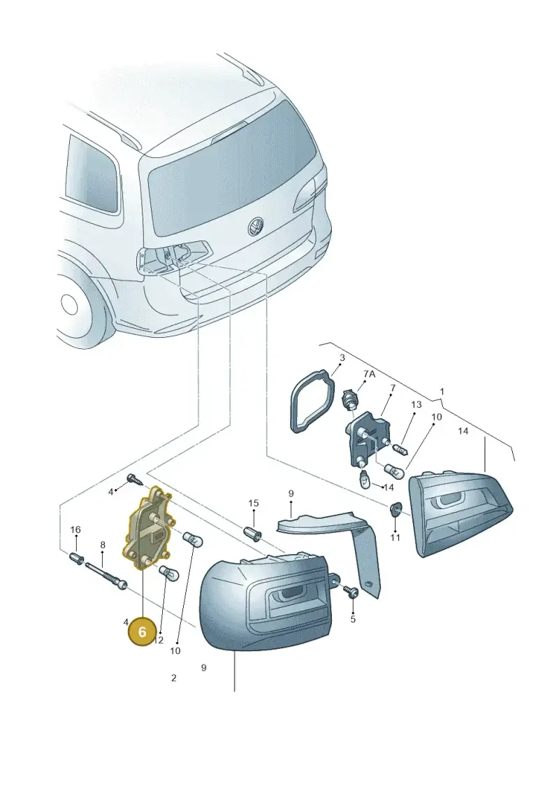 1T0945257E — Volkswagen Touran 2.0 (2010-2015) diagram 694945000, position 6