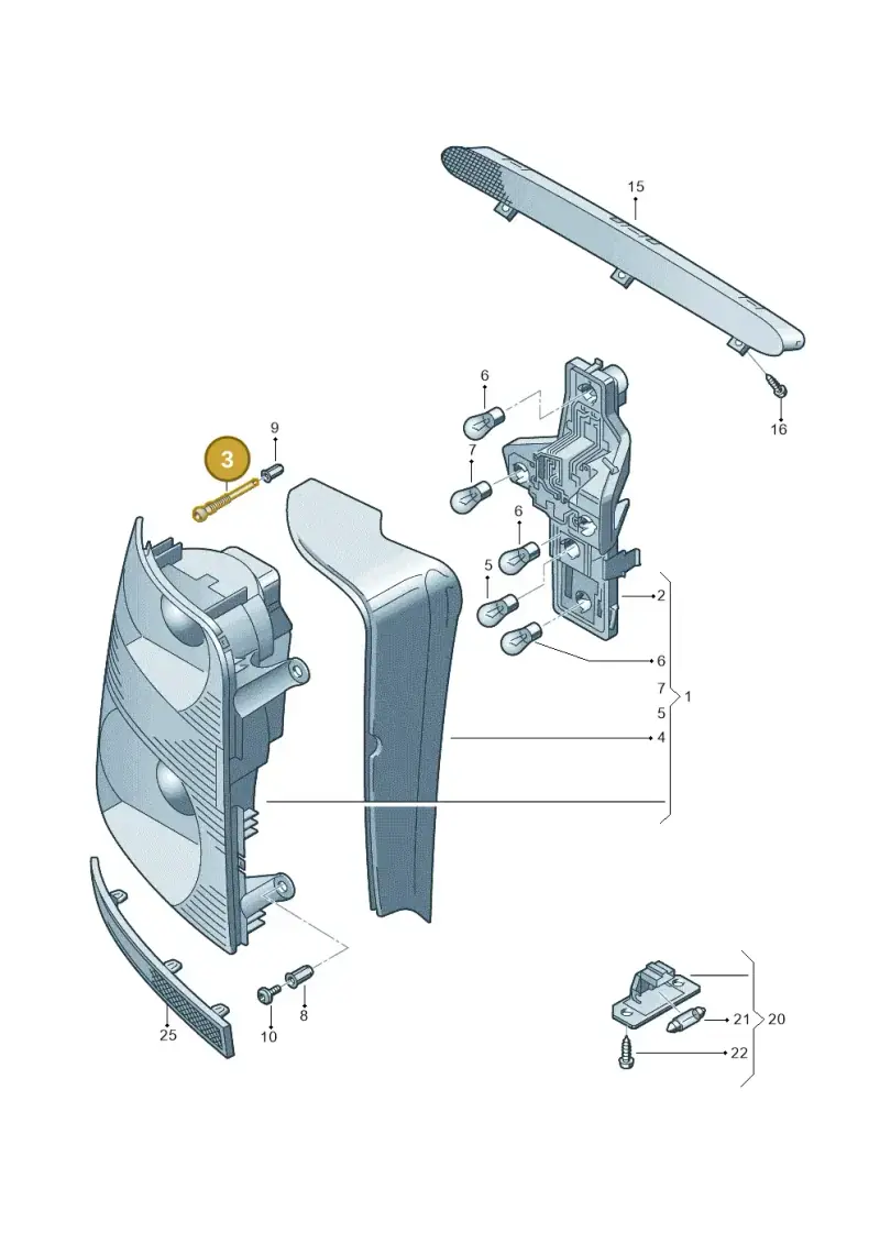 1T0945272 — Volkswagen Touran 1.9 (2008-2010) diagram 615945000, position 3
