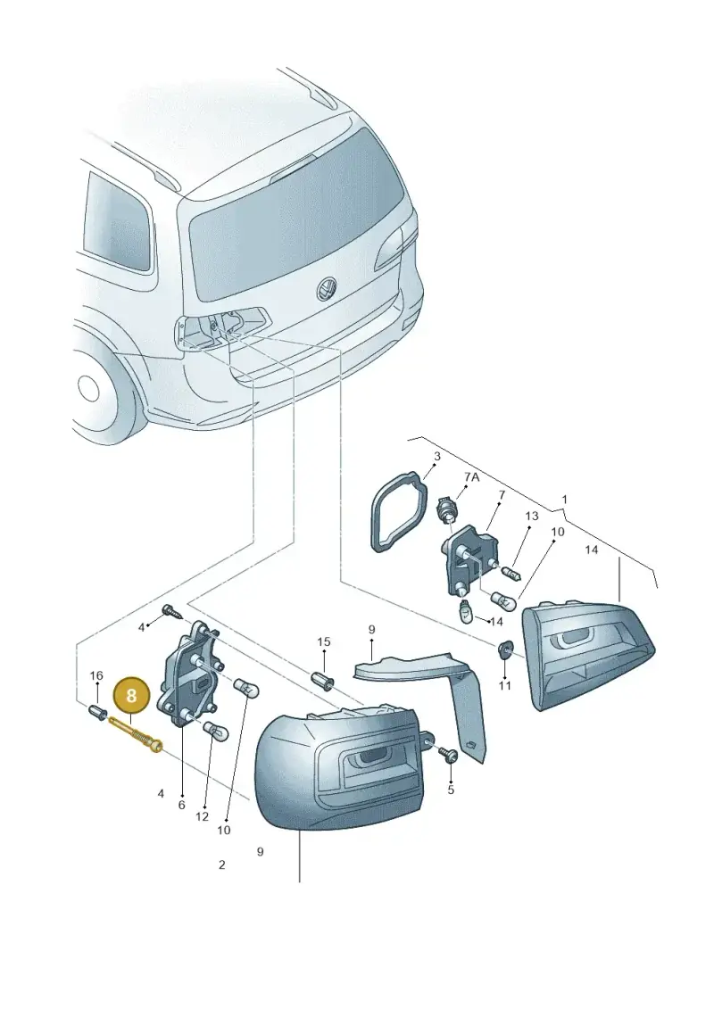 1T0945272 — Volkswagen Touran 2.0 (2010-2015) diagram 694945000, position 8
