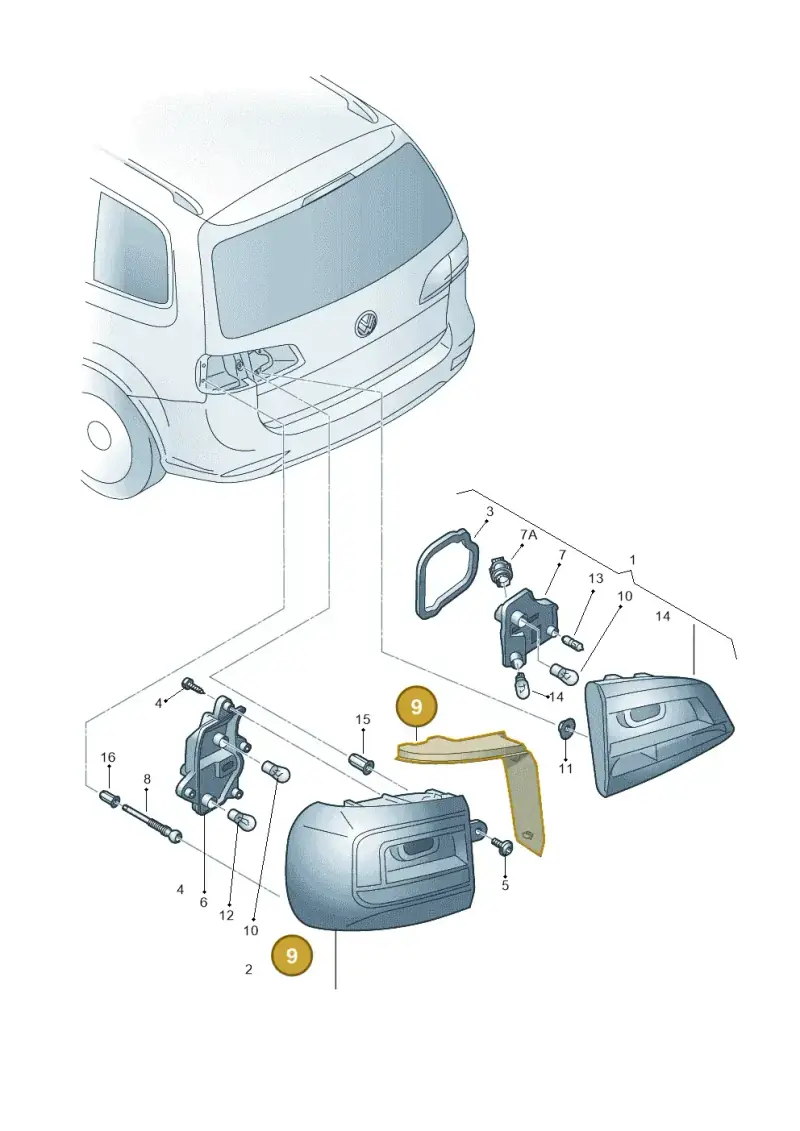1T0945312C — Volkswagen Touran 2.0 (2010-2015) diagram 694945000, position 9