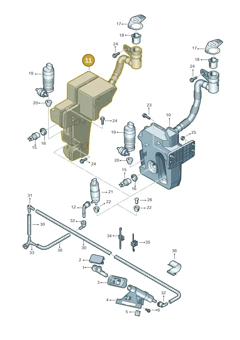 1T0955453E — Volkswagen Caddy panel van (2008-2010) diagram 409955300, position 11