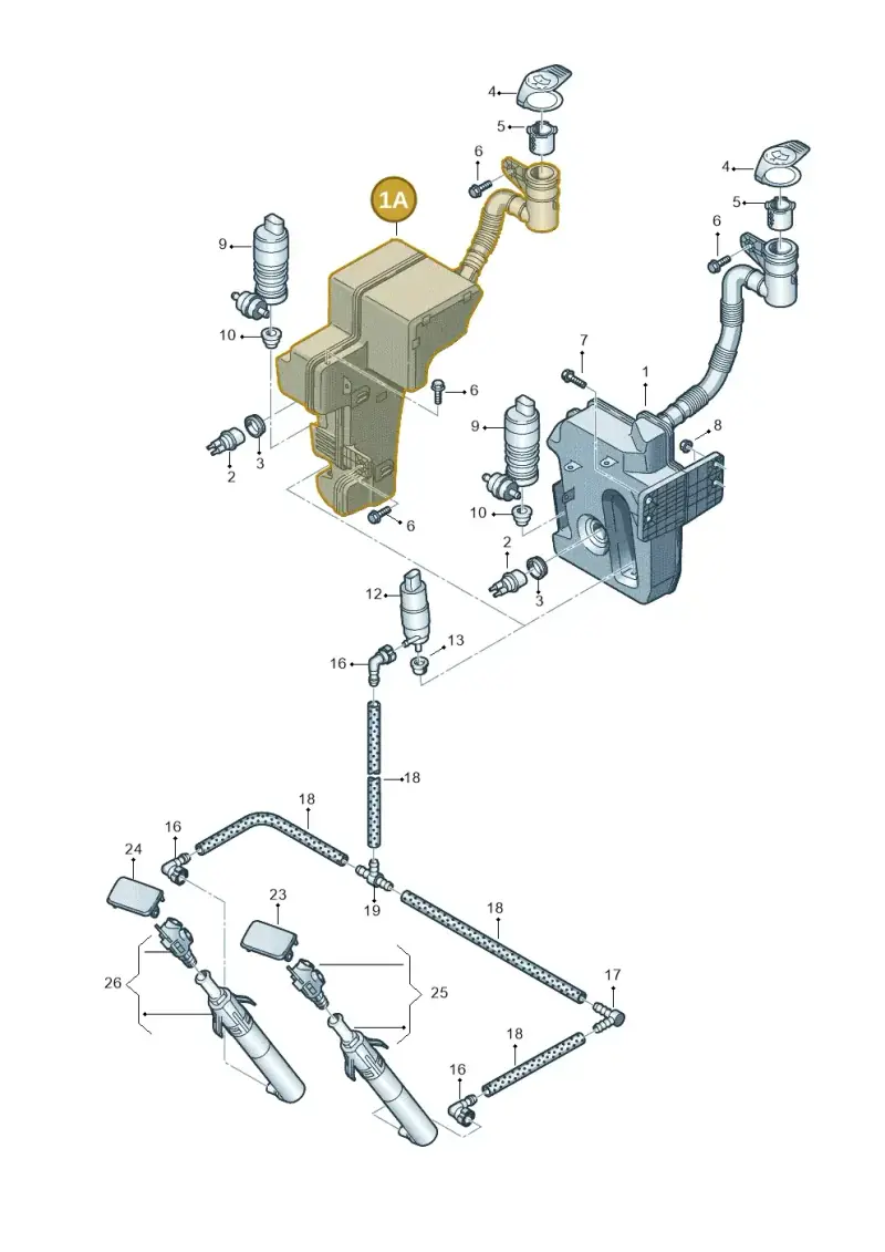 1T0955453E — Volkswagen Caddy Maxi Kombi (2010-2015) diagram 694955300, position 1A