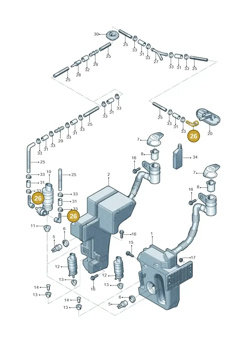 1T0955665 — Volkswagen TOURAN (SVW)       "CN"04> (2004-) diagram 446955100, position 26