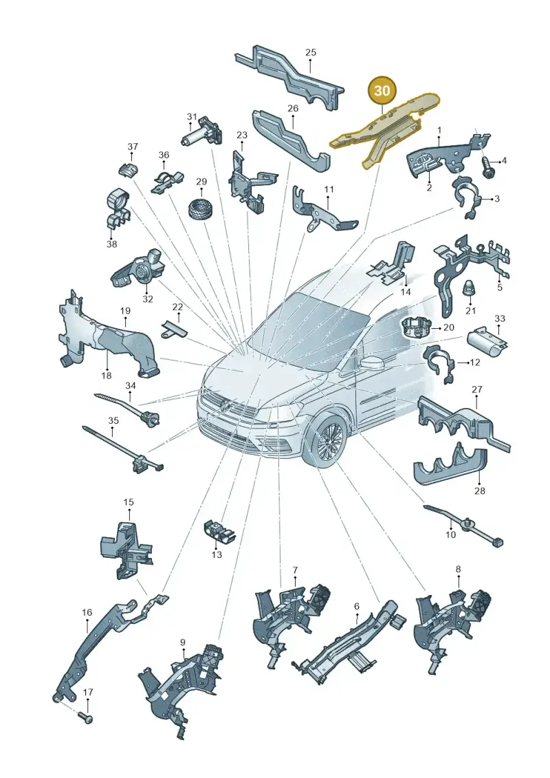 1T0971445B — Volkswagen Caddy kombi (2015-2020) diagram 866971840, position 30
