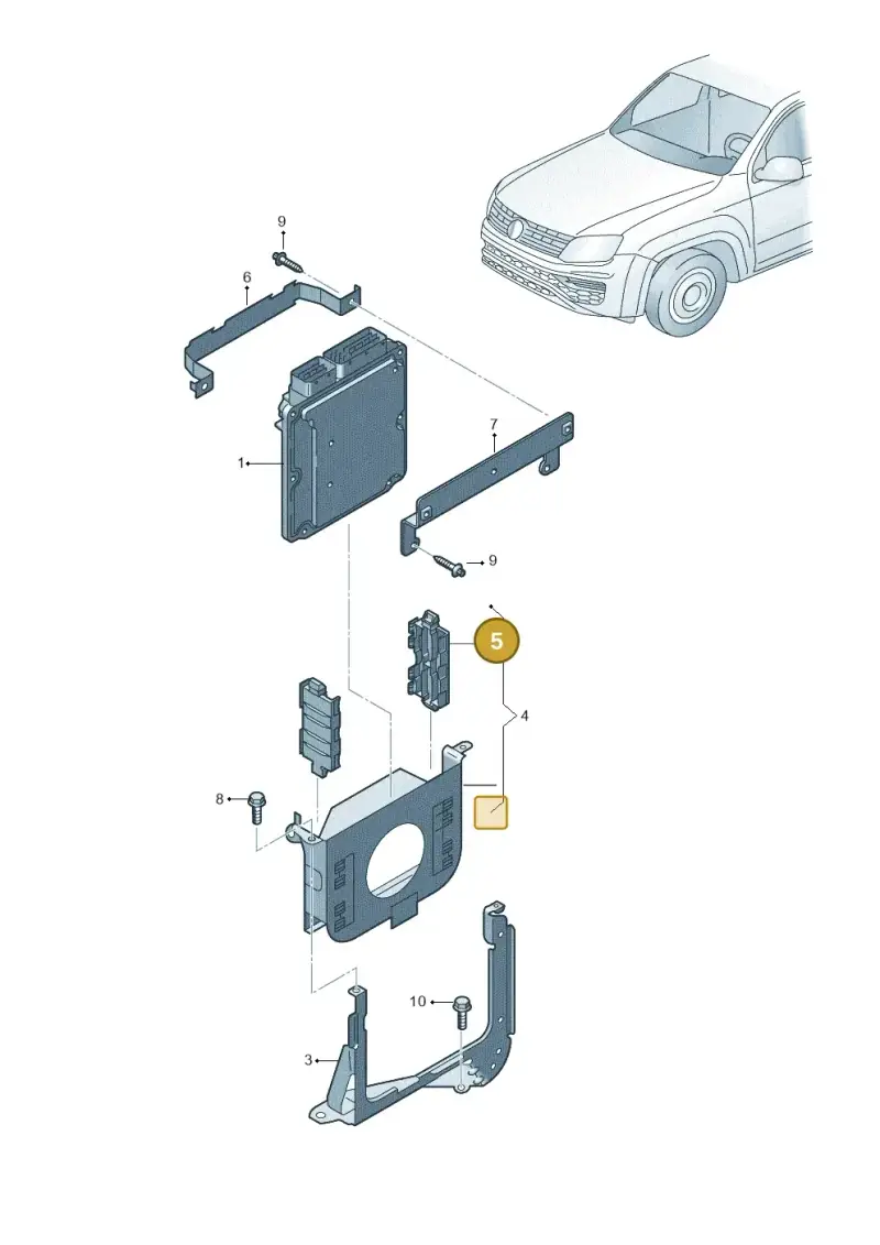 1T0971739G — Volkswagen Amarok (2016-2022) diagram 894906200, position 5