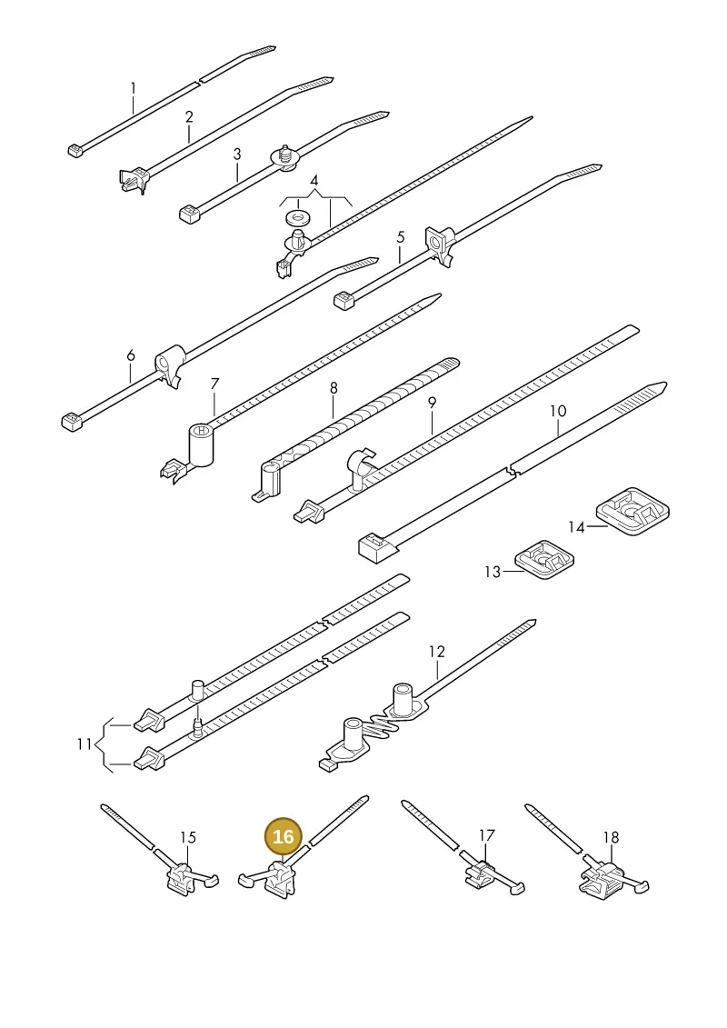 1T0971838 — Audi 1J0 platform diagram 198979100, position 16