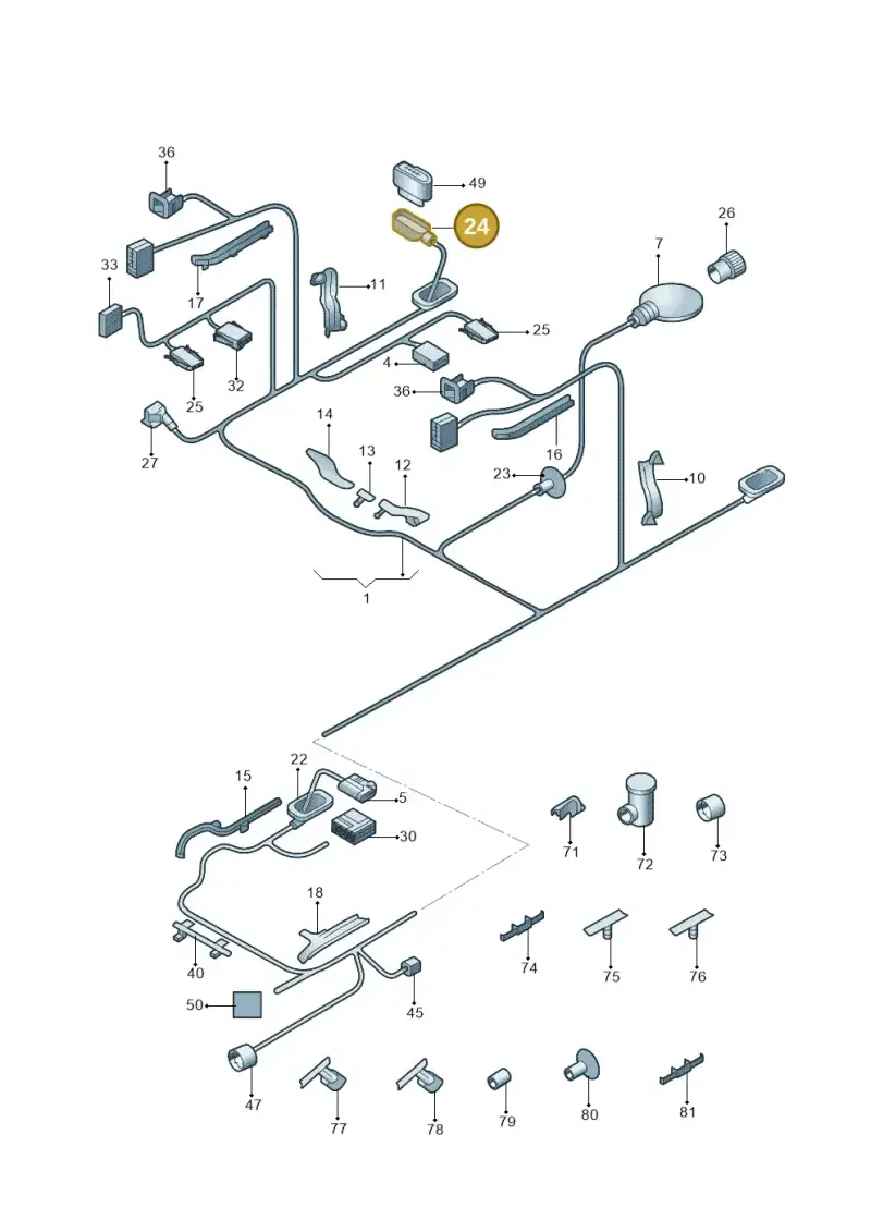1T0971841A — Volkswagen TOURAN (SVW)       "CN"04> (2004-) diagram 446971840, position 24