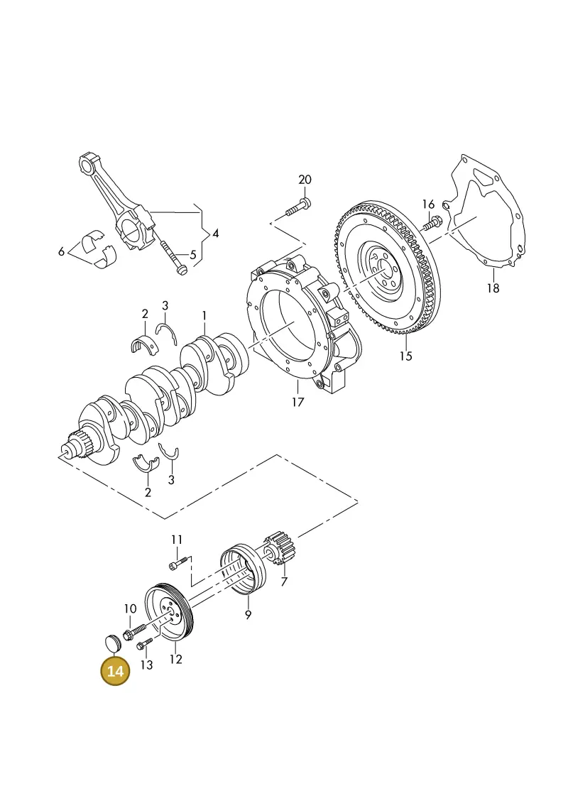 1T0971908B — Volkswagen DIES.-IND.-MOT.1,9>2,0 08> (2007-) diagram 425105300, position 14