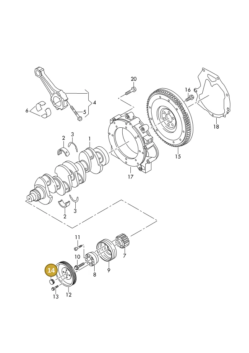1T0971908B — Volkswagen DIES.-IND.-MOT.1,9>2,0 08> (2007-) diagram 425105350, position 14