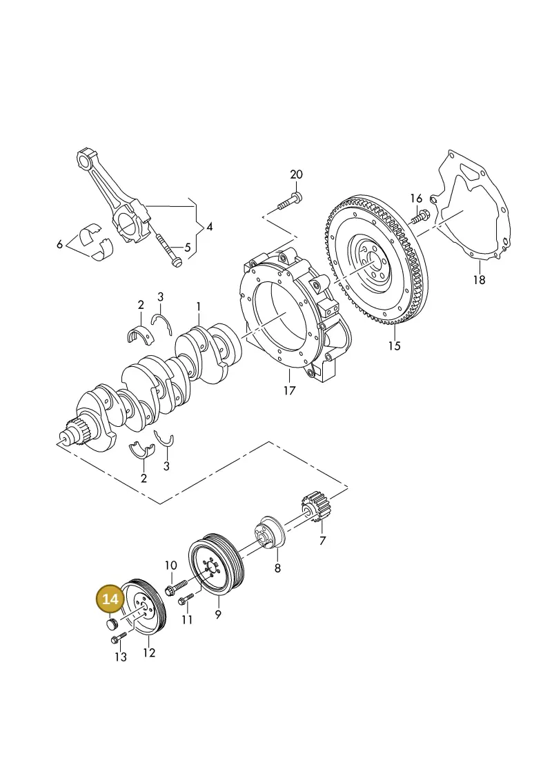 1T0971908B — Volkswagen DIES.-IND.-MOT.1,9>2,0 08> (2007-) diagram 425105400, position 14
