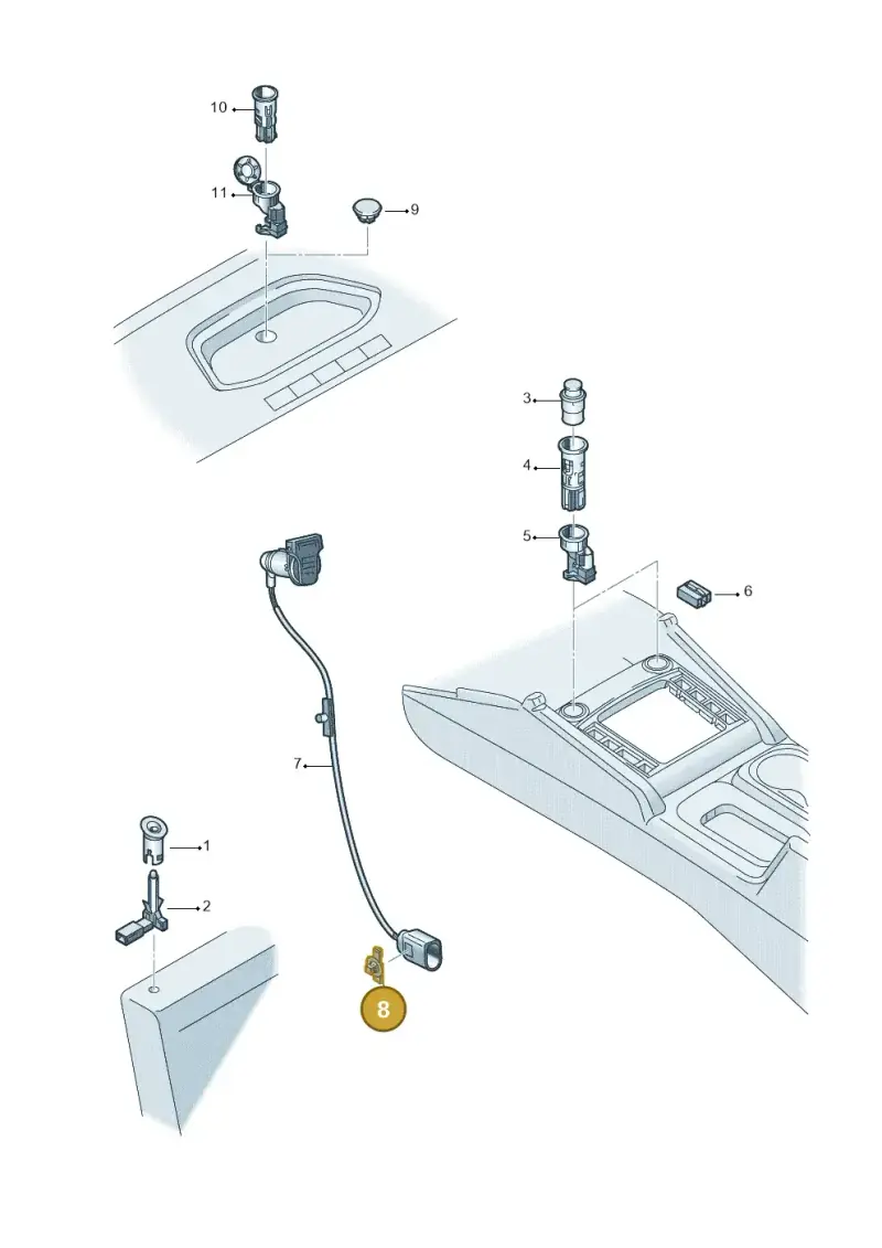 1T0971930A — Volkswagen Amarok twin cab (2012-2016) diagram 683919200, position 8