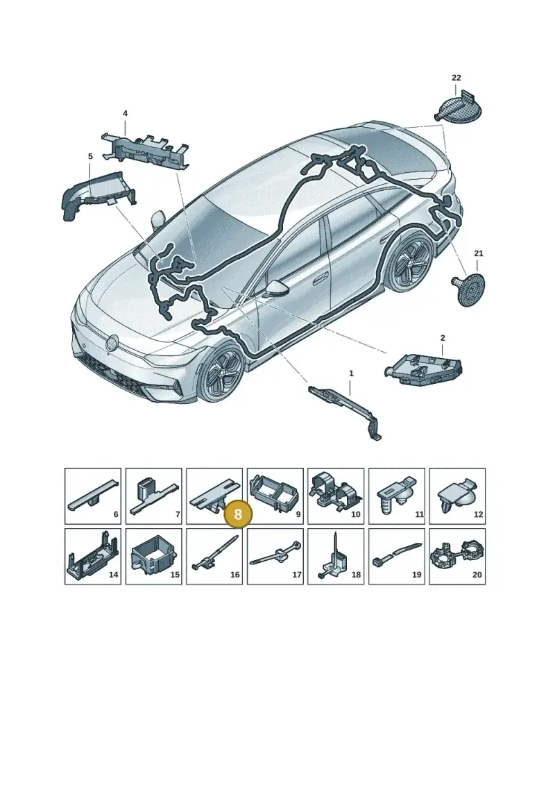 1T0971930D — Volkswagen ID.7 Limousine Pro (2023-) diagram 14b972001, position 8
