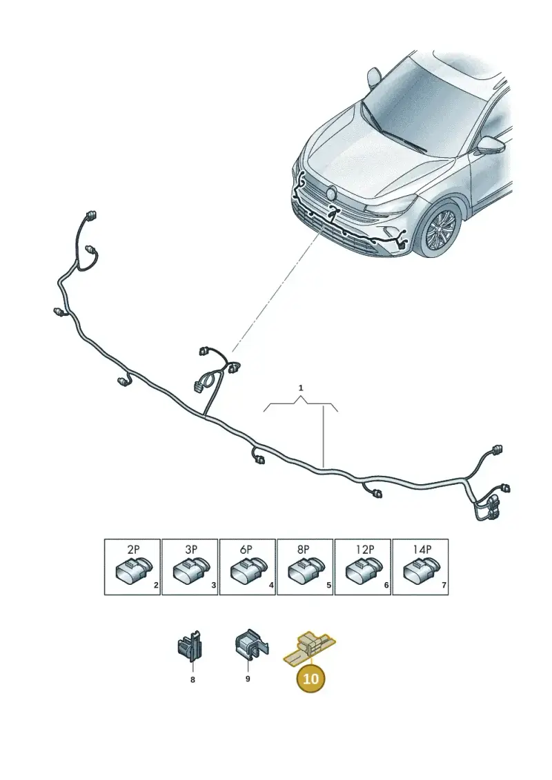 1T0971930E — Volkswagen Tiguan 2.0 (2023-) diagram 57x971000, position 10