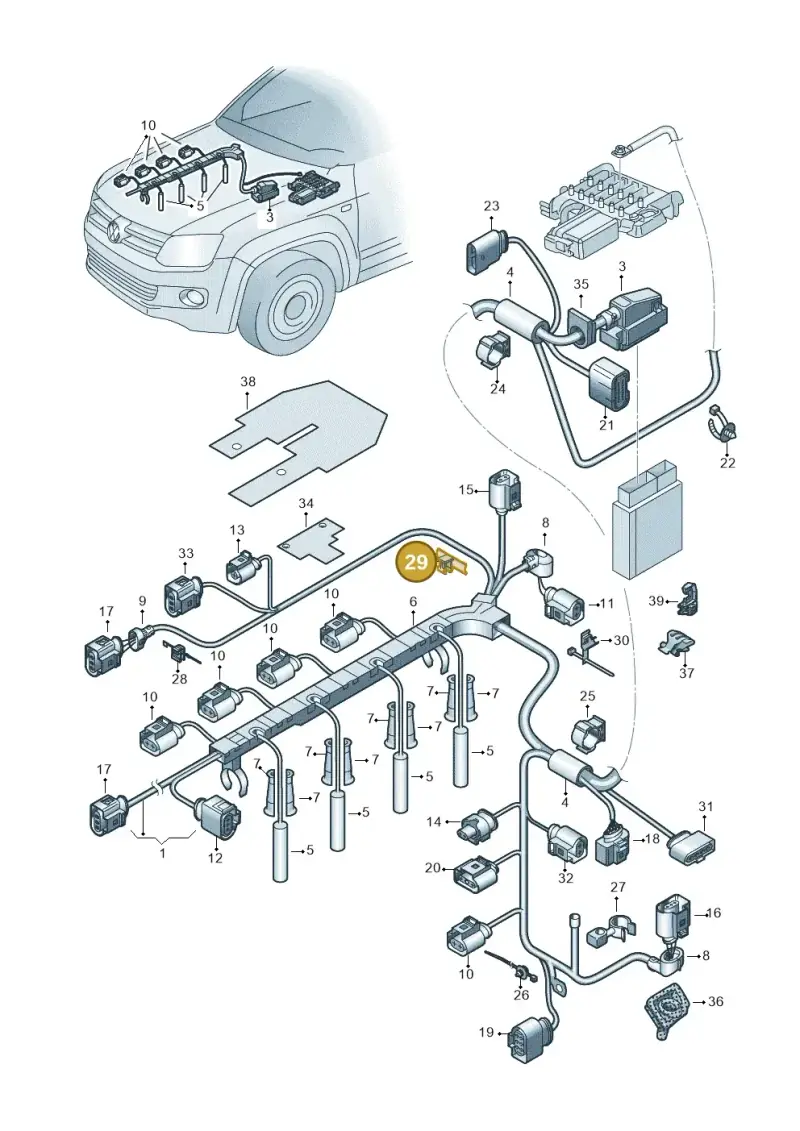 1T0971930E — Volkswagen Amarok twin cab (2022-) diagram 894971050, position 29