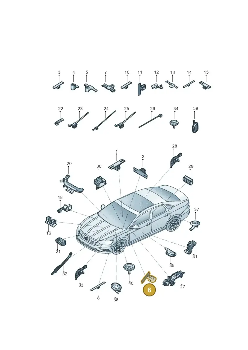 1T0972822A — Volkswagen Jetta 1.4 (2017-2024) diagram 431971840, position 6