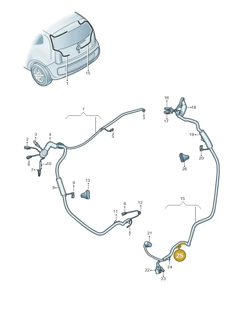 1T0972822F — Volkswagen Up! 1.0 BlueMotion (2016-2023) diagram 772972810, position 25