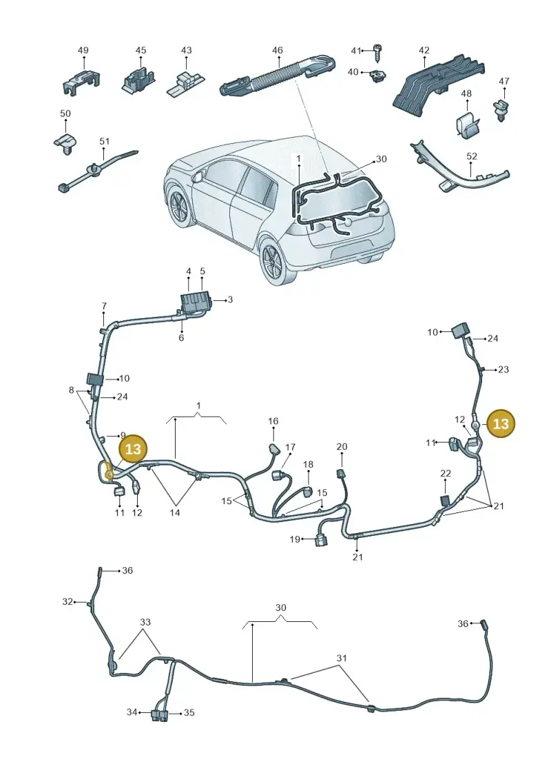 1T0972822F — Volkswagen Golf 2.0 (2016-2020) diagram 827972860, position 13