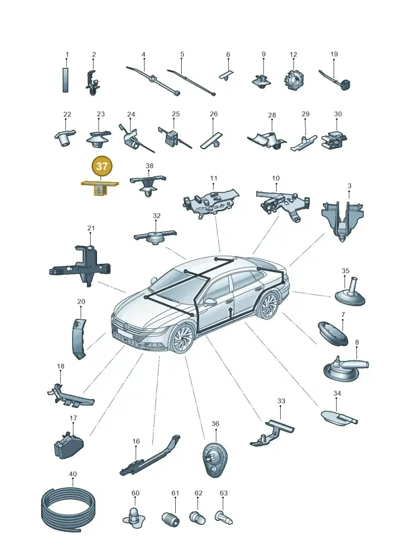 1T0972822F — Volkswagen Arteon (2017-2023) diagram 828971920, position 37